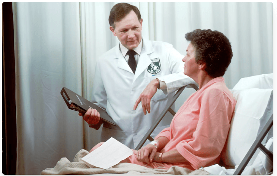 Caregiver assisting a senior
